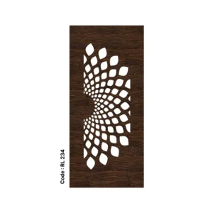 Spiral Petal Cutout Digital WPC Door – Code RL 234