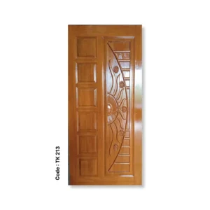 Sunburst Panel Teak Door – Code TK 213