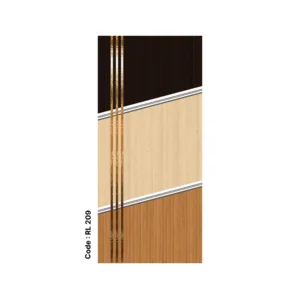Tri-Tone Stripe Digital WPC Door – Code RL 209