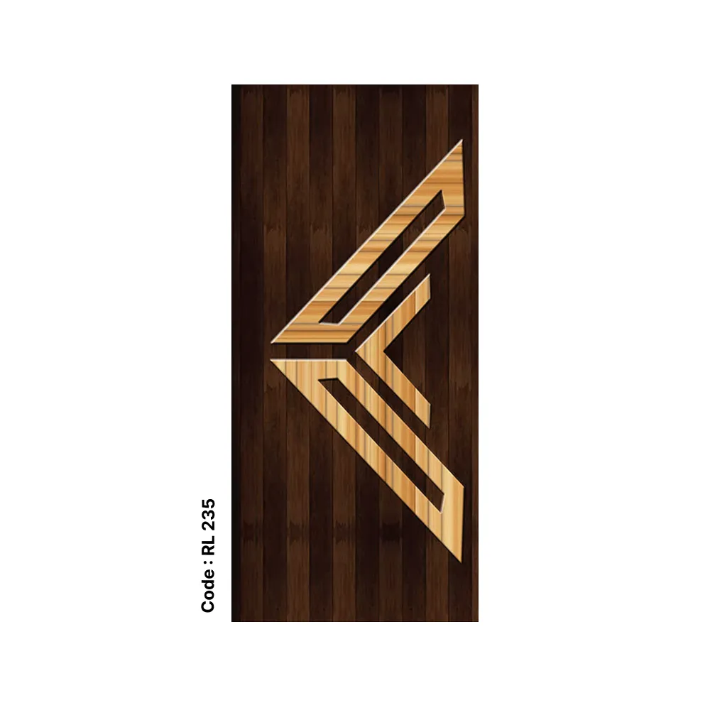 Geometric Chevron Inlay Digital WPC Door – Code RL 235