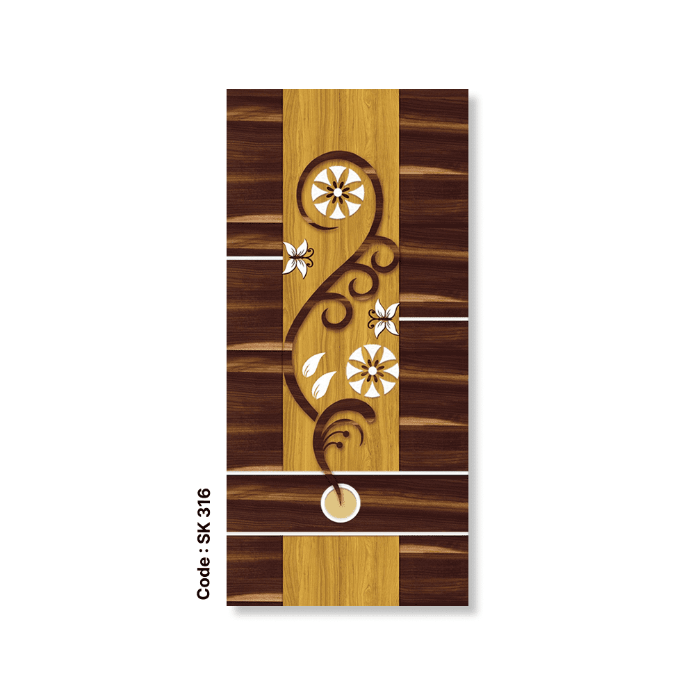 Golden Vine Lamination German Door – Code SK 316