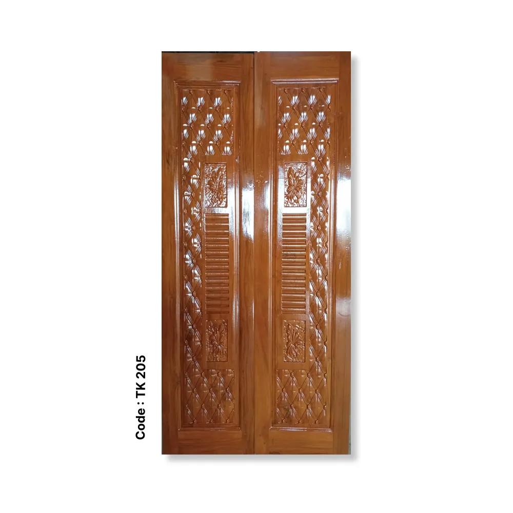 Royal Pattern Teak Double Door – Code TK 205