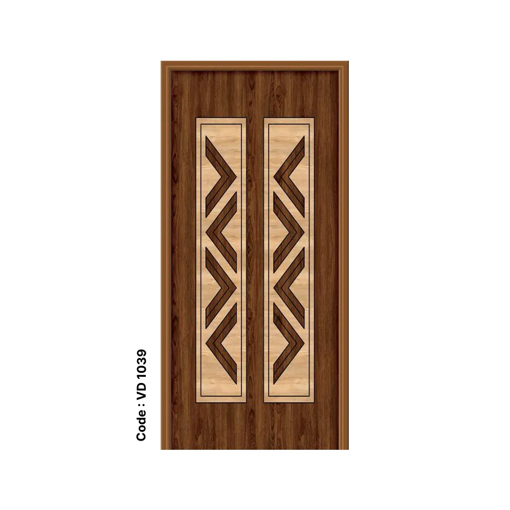 Twin Chevron Line Laminated Grooving Door – Code VD 1039